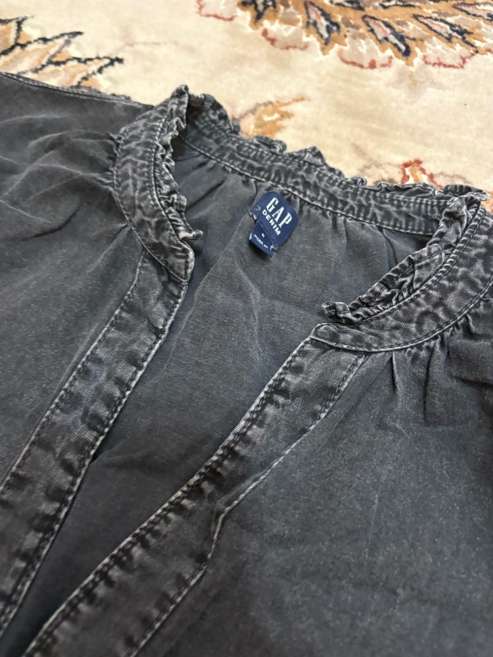 GAP Washed Black Long Sleeve Dress - Picture 5 of 10